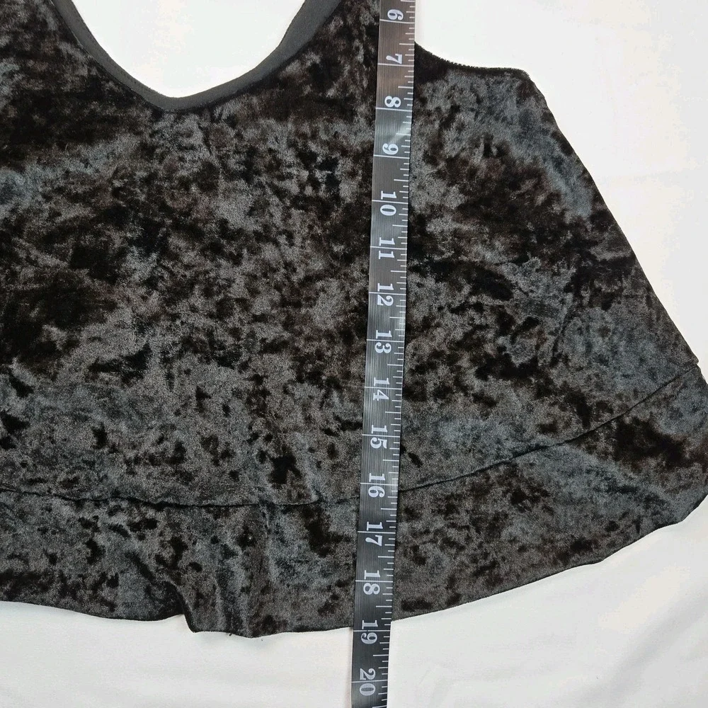 Madison & Berkeley Crushed Velvet Swing Cami SMALL Party Glam Goth‎ Festival Top - Picture 4 of 6